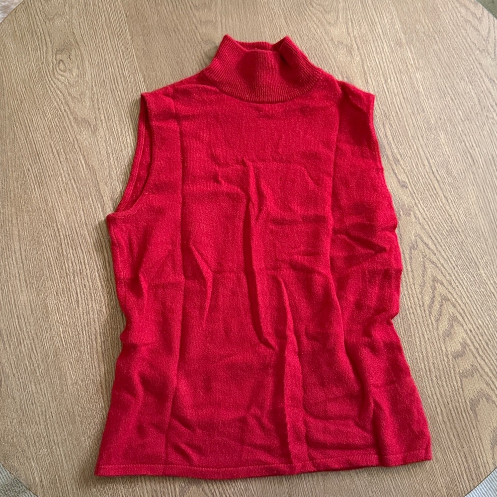 Dana Buchman Red Knit Turtleneck
